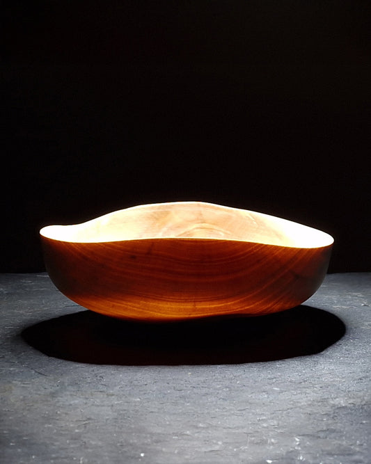 Warped Organic Form Birch Bowl