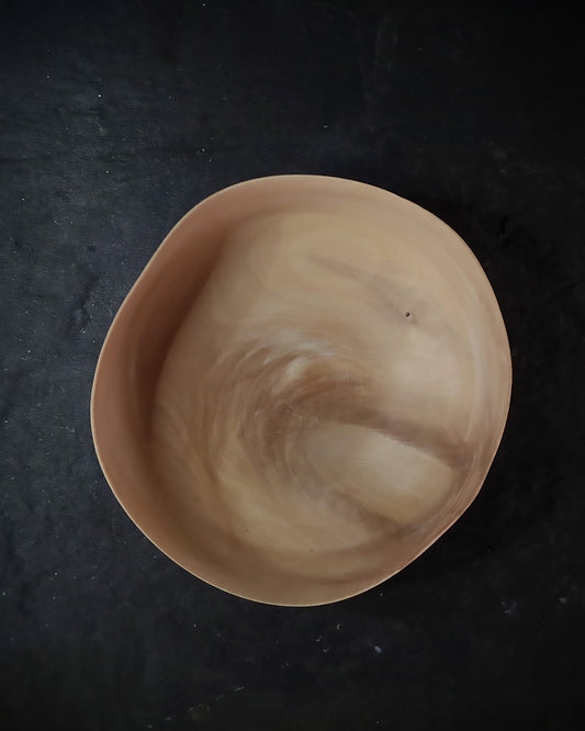 Warped Organic Form Birch Bowl