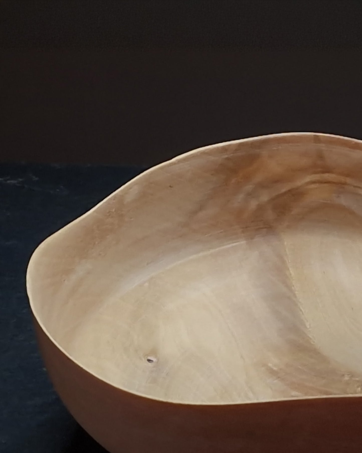 Warped Organic Form Birch Bowl