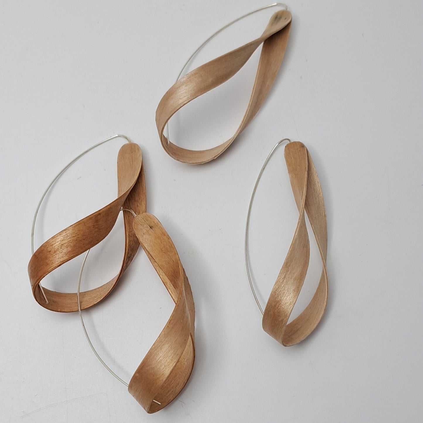 Large Teardrop Birch Plywood Earrings