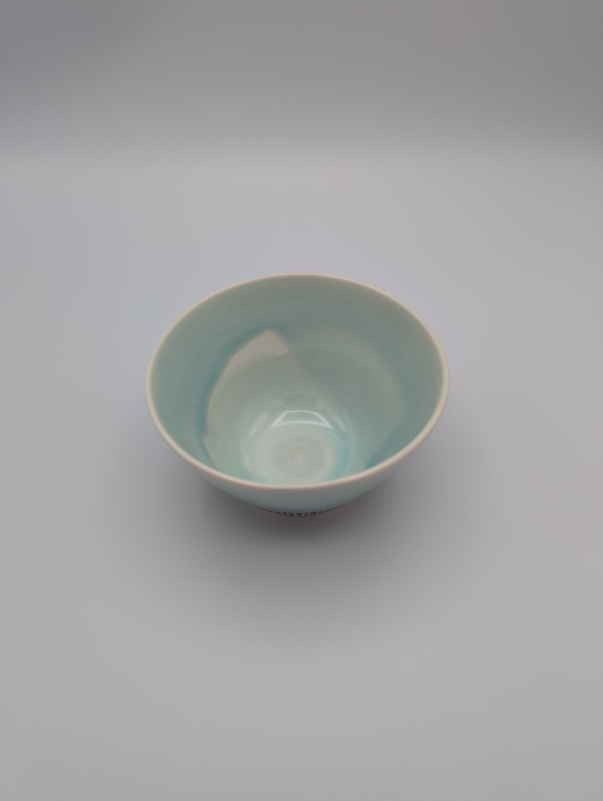 Seagreen Sgraffito Dessert Bowl