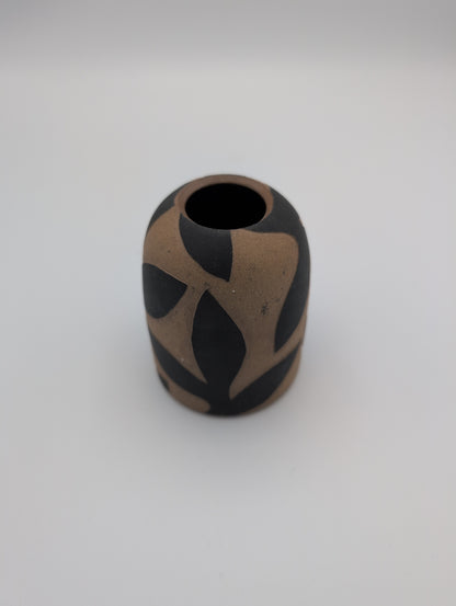Leaf Sgraffito Vase