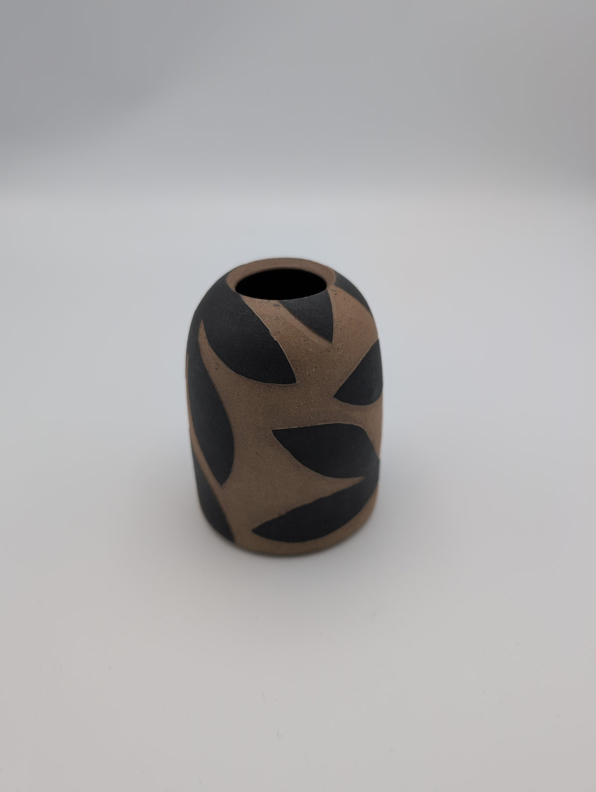 Leaf Sgraffito Vase