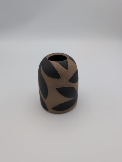 Leaf Sgraffito Vase