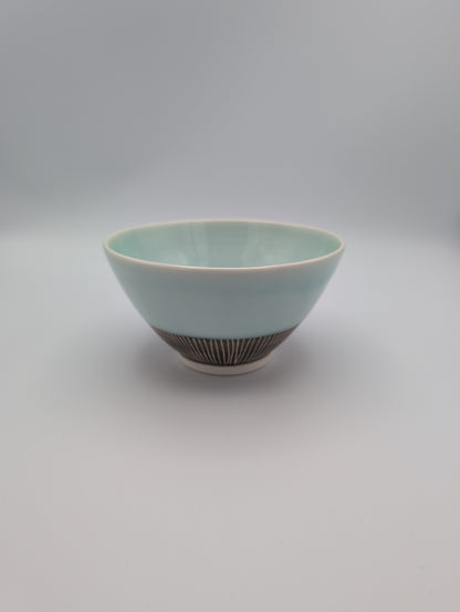 Seagreen Sgraffito Breakfast Bowl