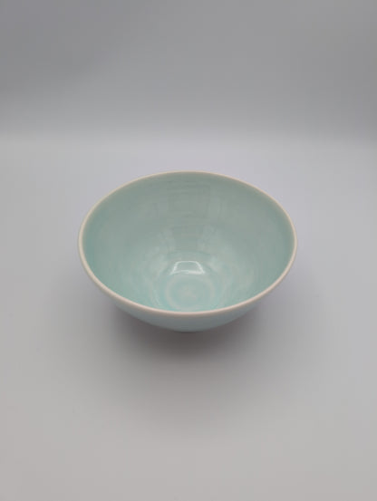 Seagreen Sgraffito Breakfast Bowl