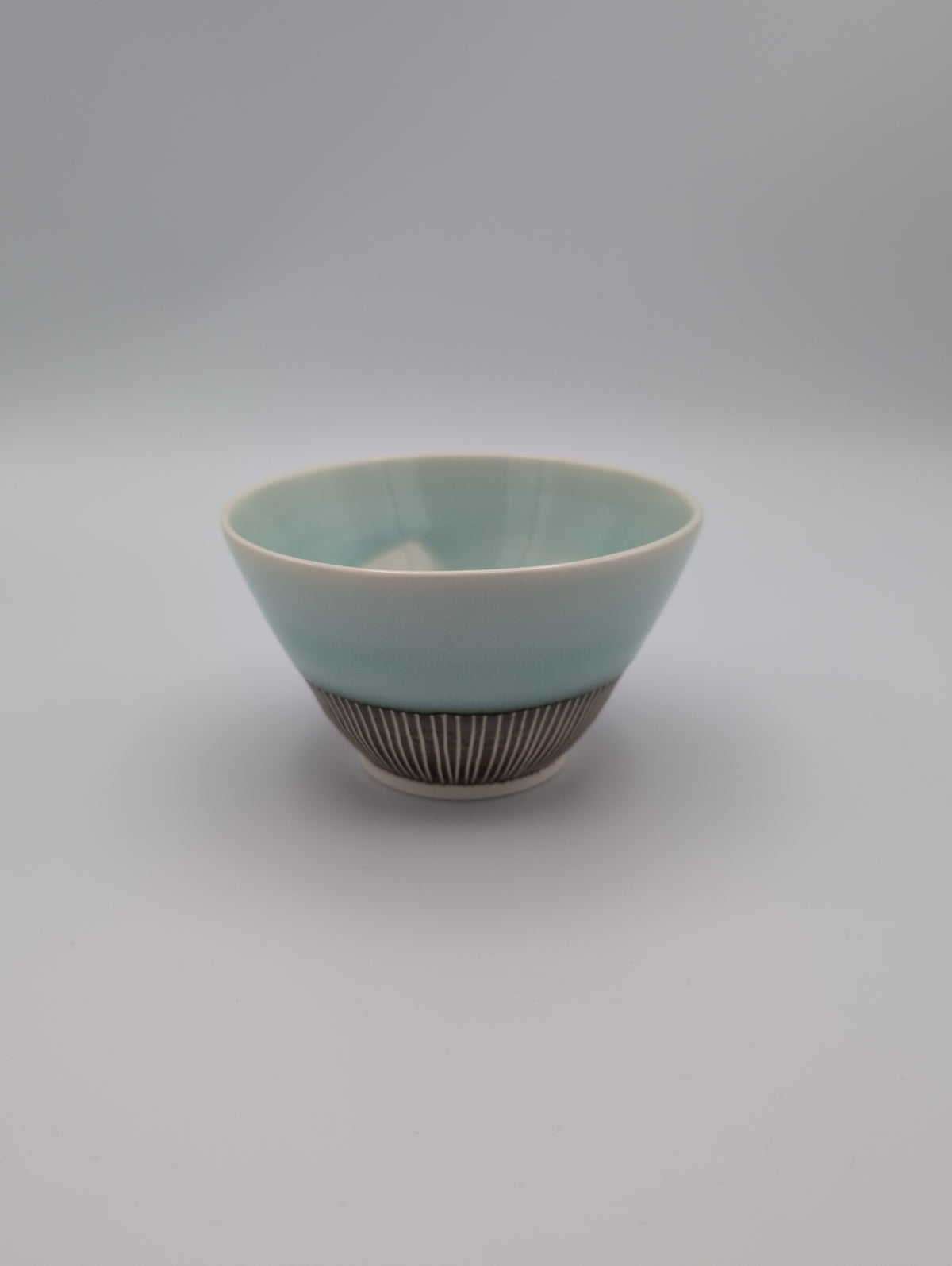 Seagreen Sgraffito Dessert Bowl