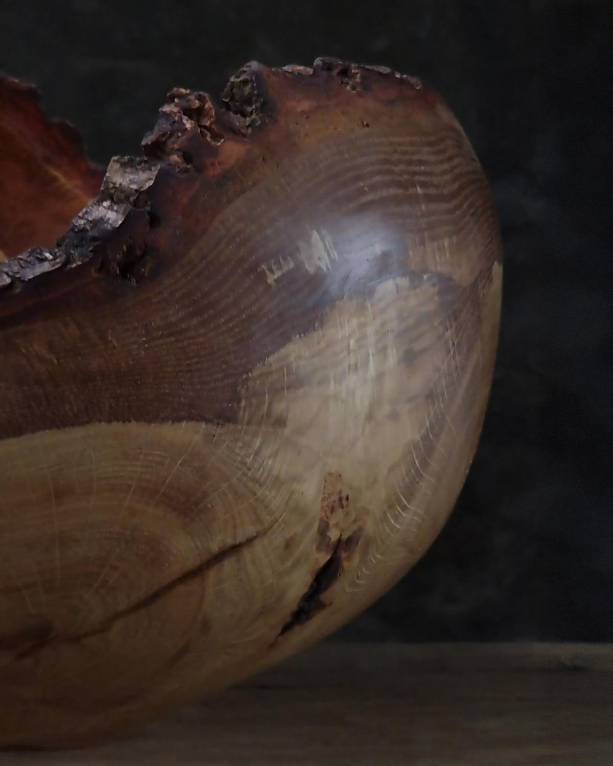 Large Oak Display Bowl