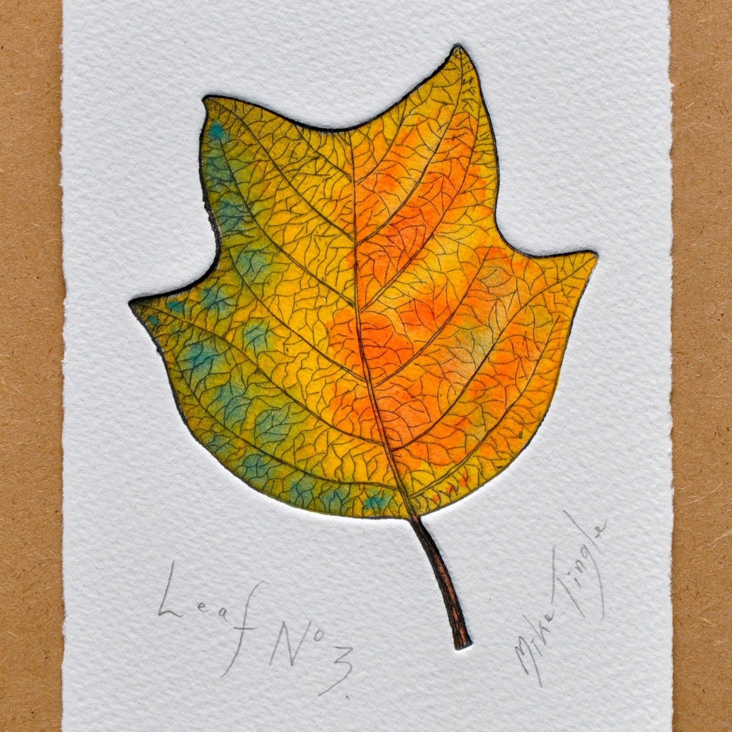 'Leaf Etching' Print