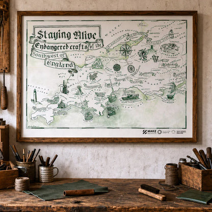 Map of Endangered Crafts of the Southwest Poster