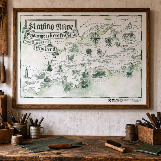 Map of Endangered Crafts of the Southwest Poster