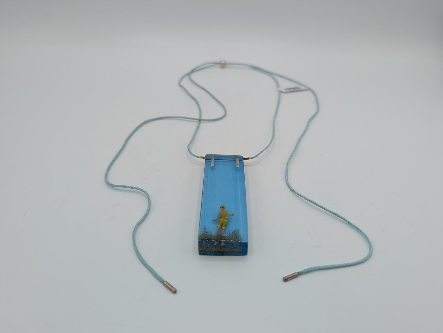 1900's Bather Necklace with Blue Cord