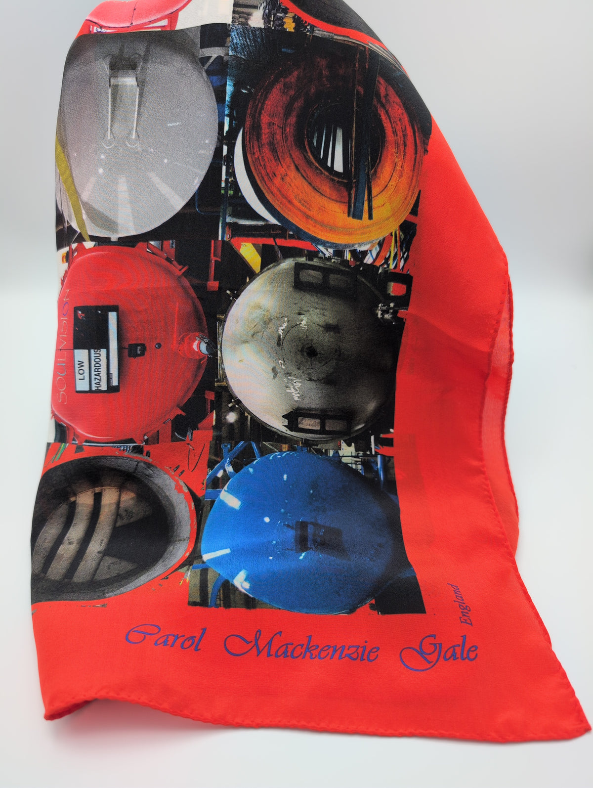 'Cosmic Tanker' square silk scarf