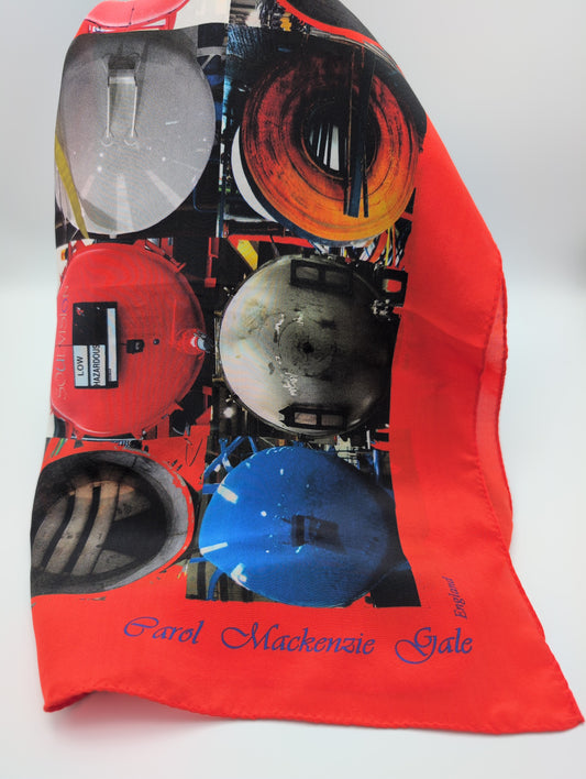 'Cosmic Tanker' square silk scarf
