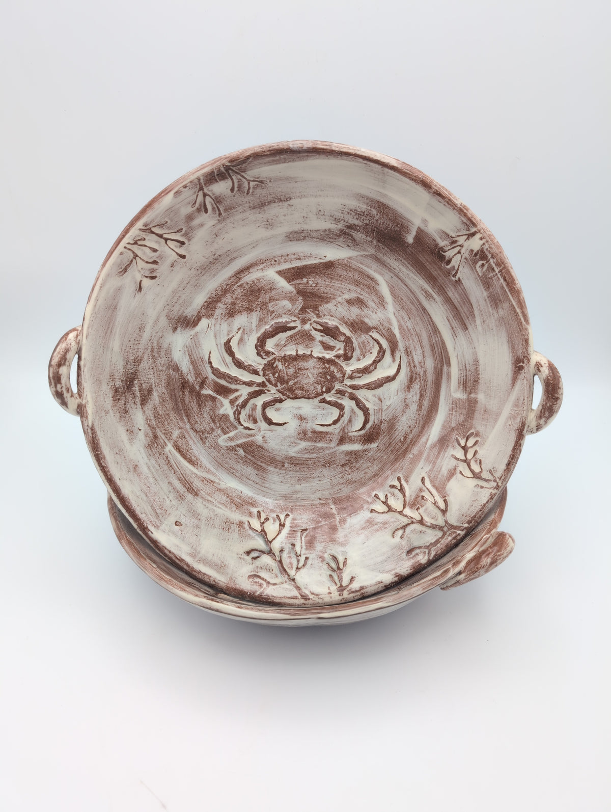 Wide ceramic salad bowl