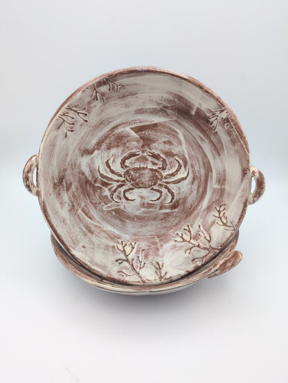 Wide ceramic salad bowl