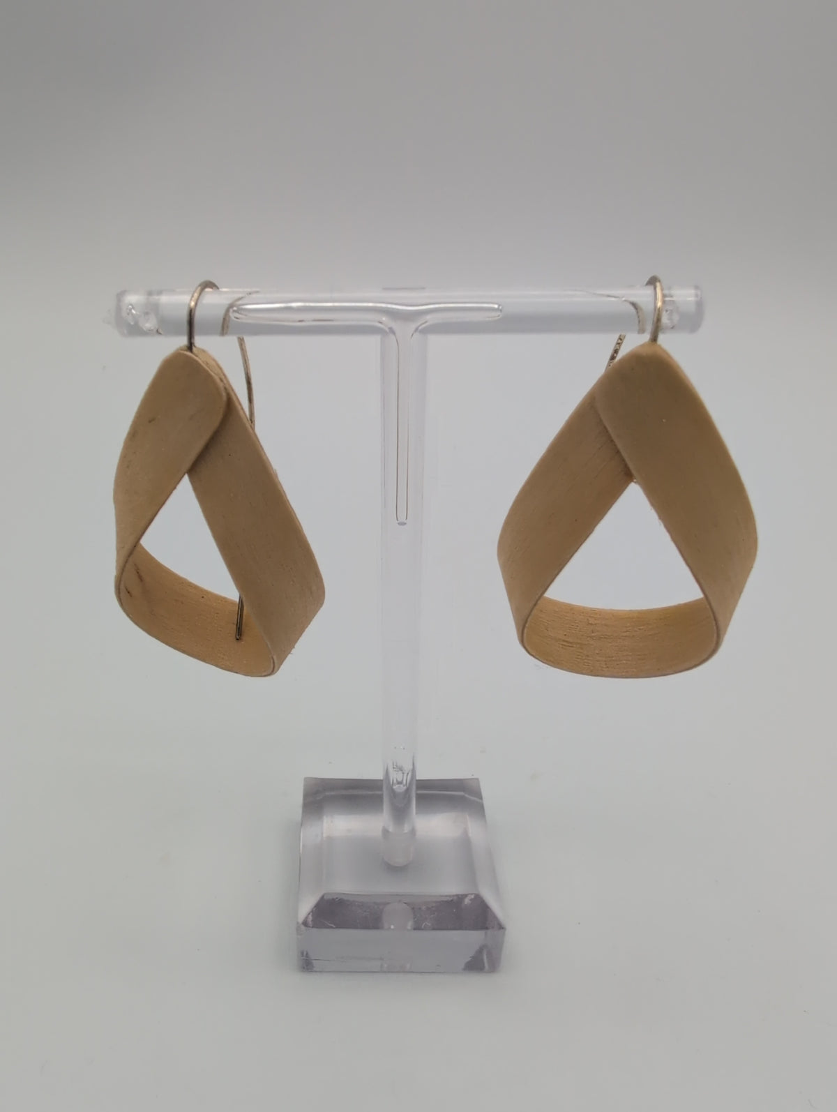 Small Teardrop Birch Plywood Earrings
