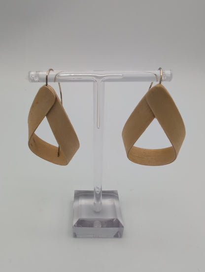 Small Teardrop Birch Plywood Earrings