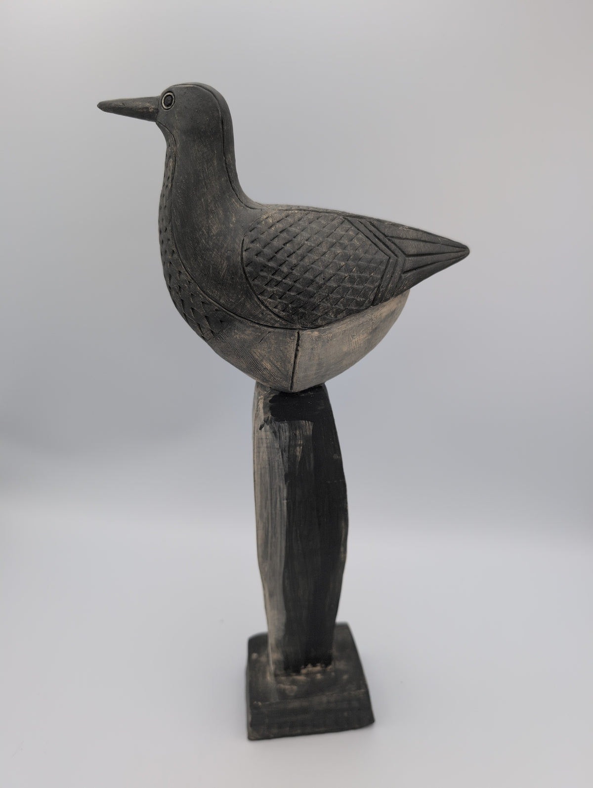 'Sandpiper Sentinel' stoneware sculpture
