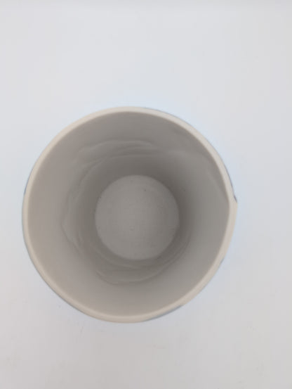 Porcelain beaker blues bird