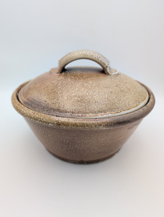 Lidded Casserole - Salt and Shino
