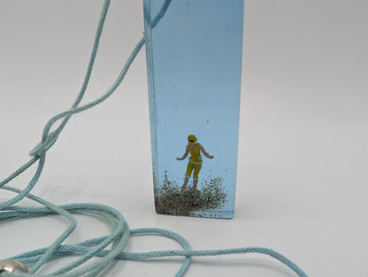 1900's Bather Necklace with Blue Cord