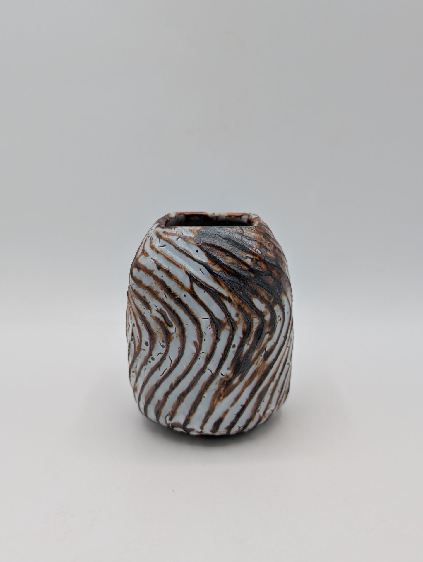 Ceramic Swirl Bud Vase