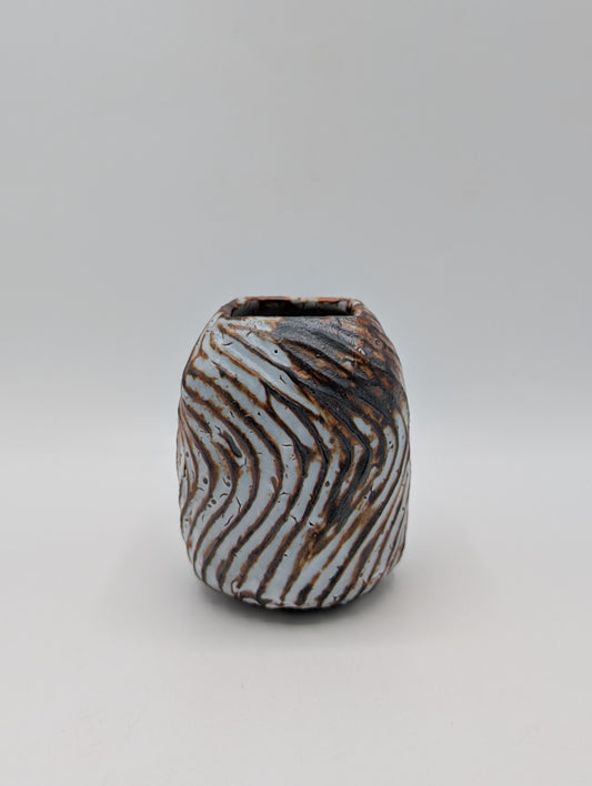Ceramic Swirl Bud Vase