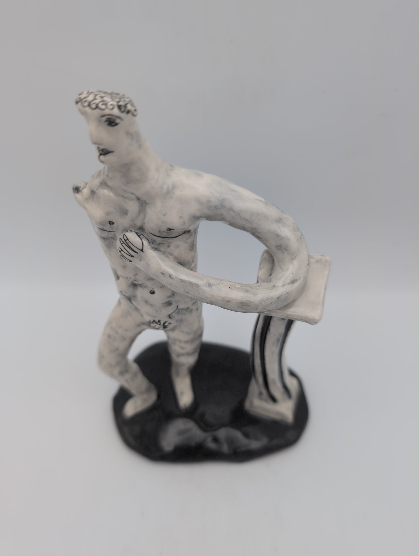"Classical Man" small ceramic sculpture