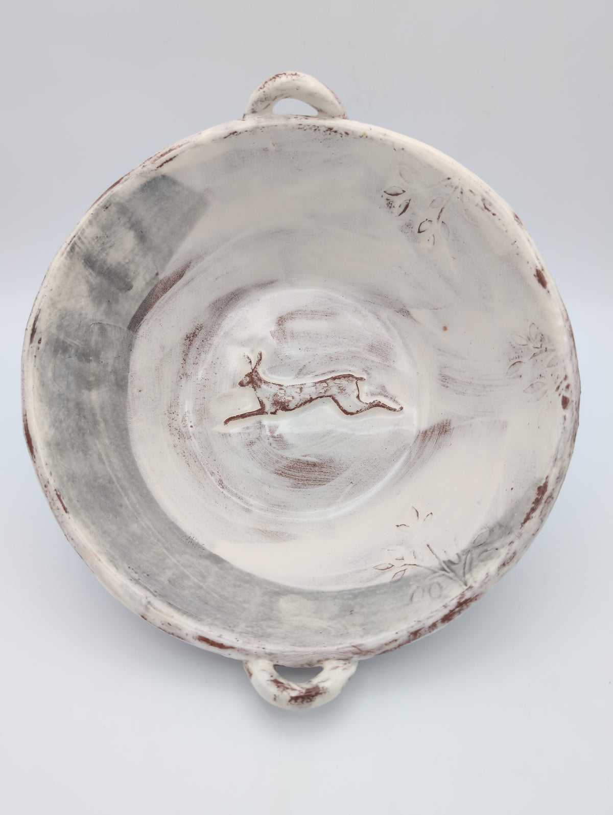 Deep ceramic salad bowl