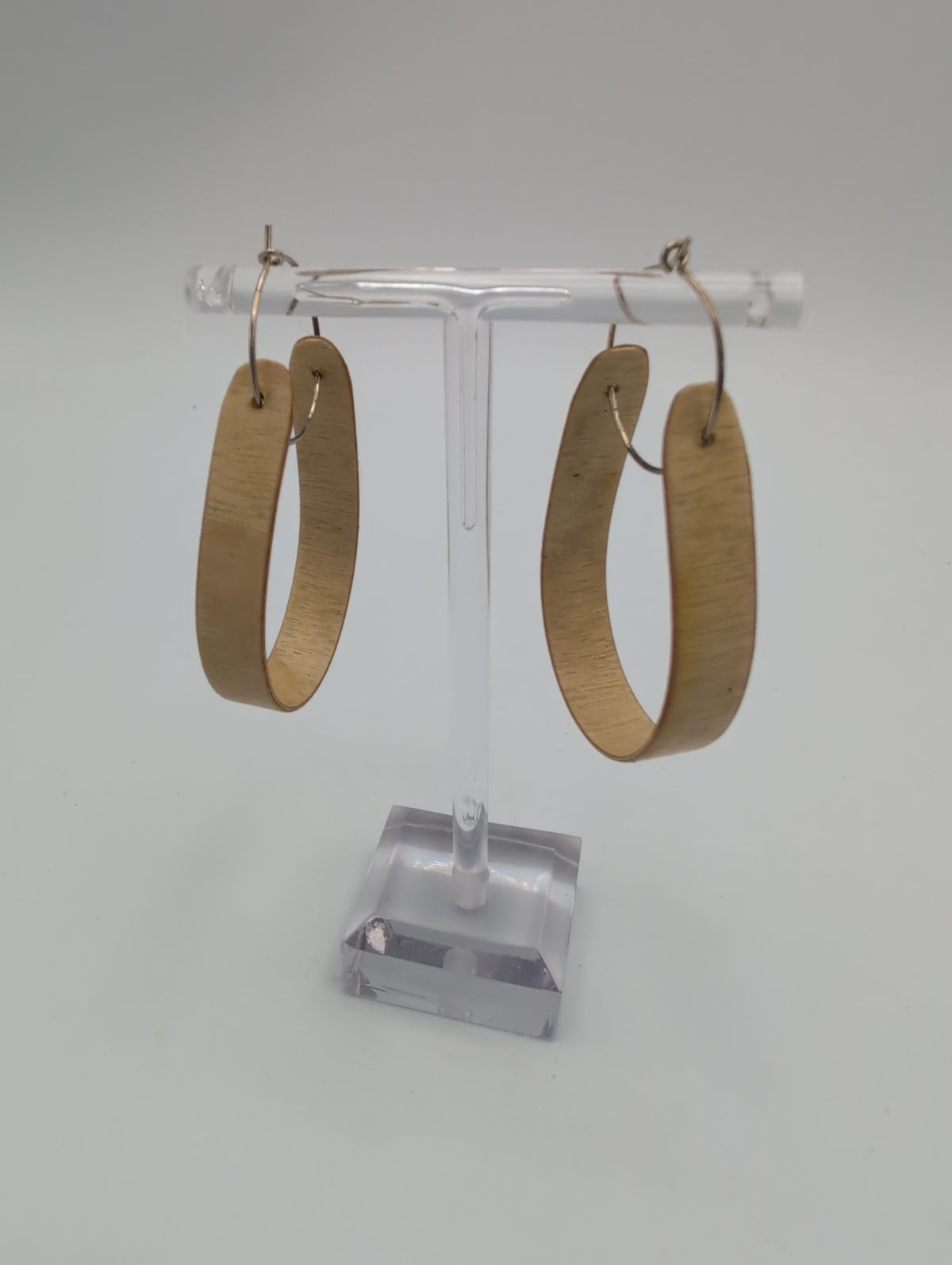 Birch Plywood Hoop Earrings