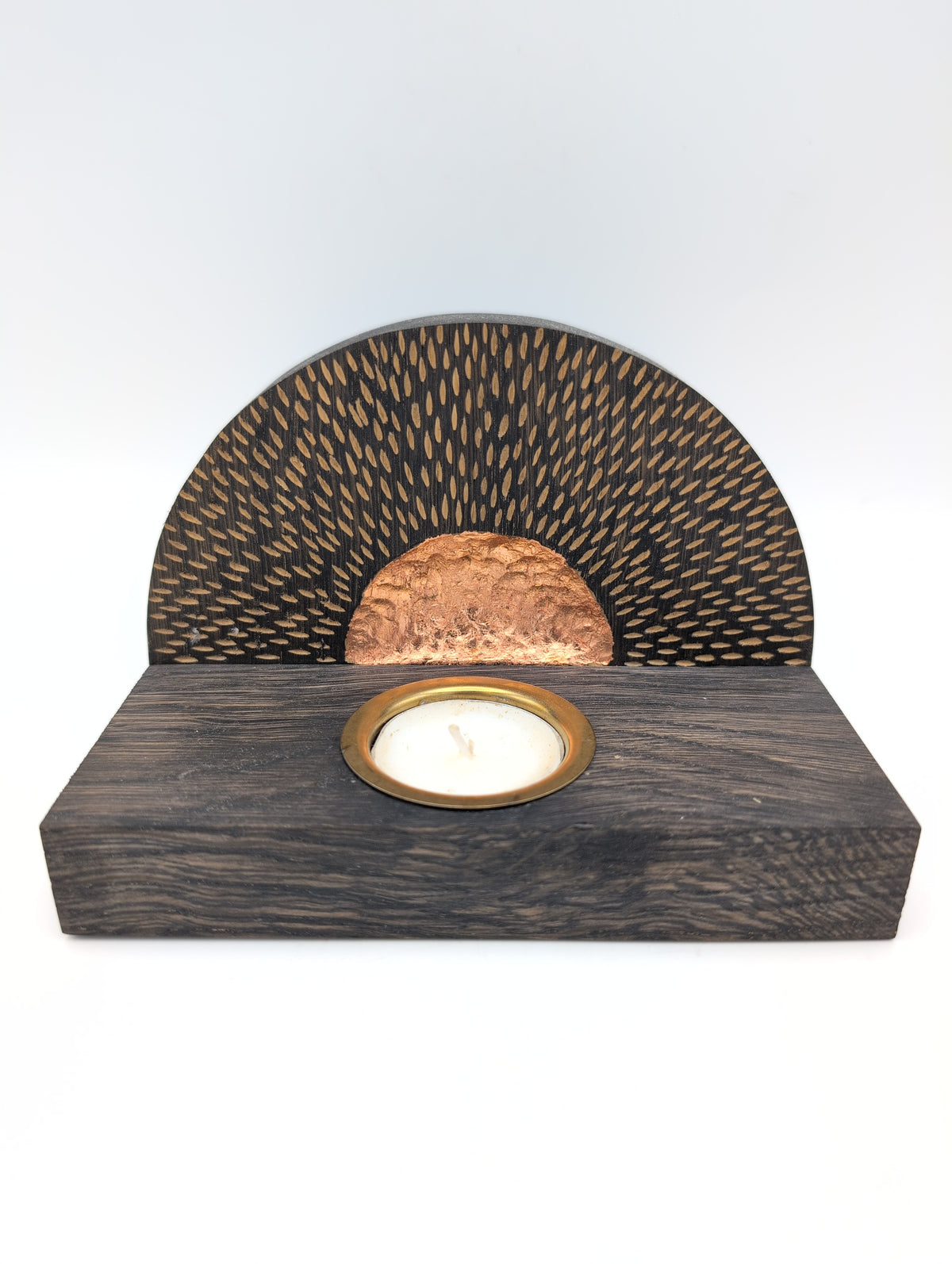 Oak tealight holder