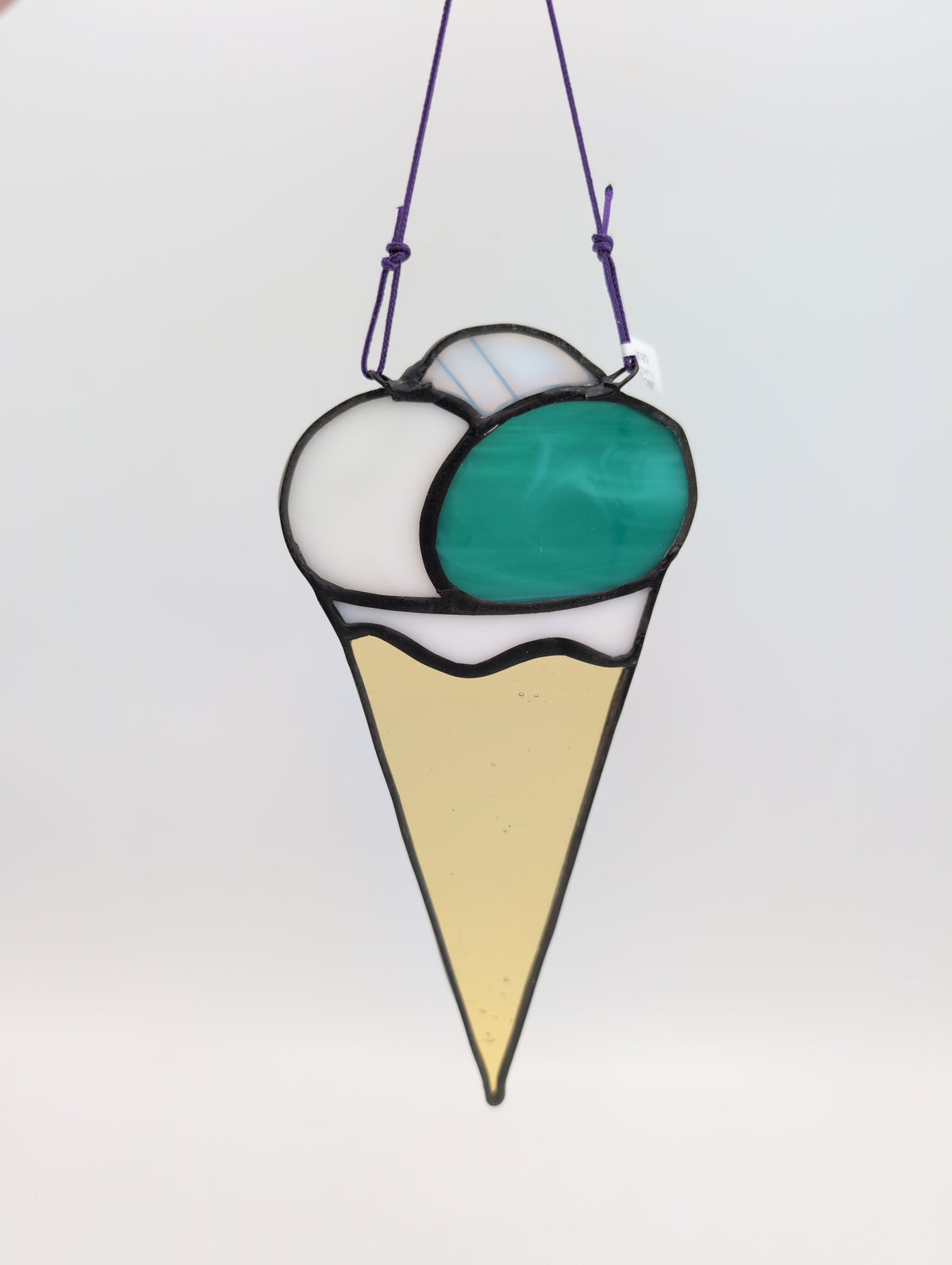 Stained Glass Ice Cream Cone Suncatchers