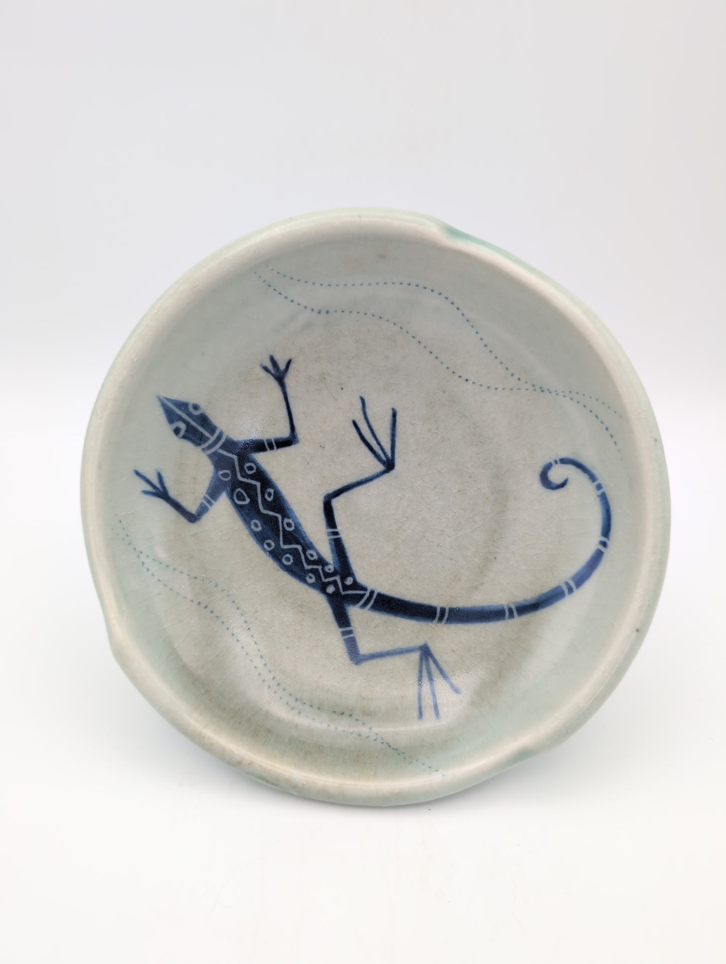 Celadon lizard bowl
