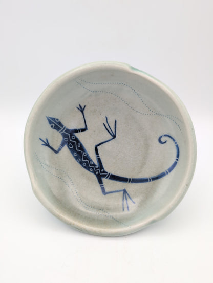 Celadon lizard bowl