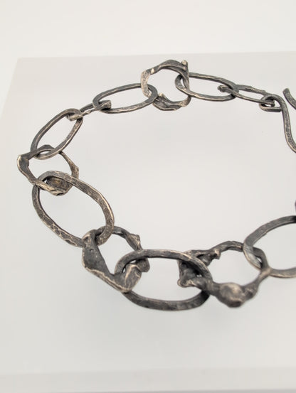 Zero-waste silver chain bracelet