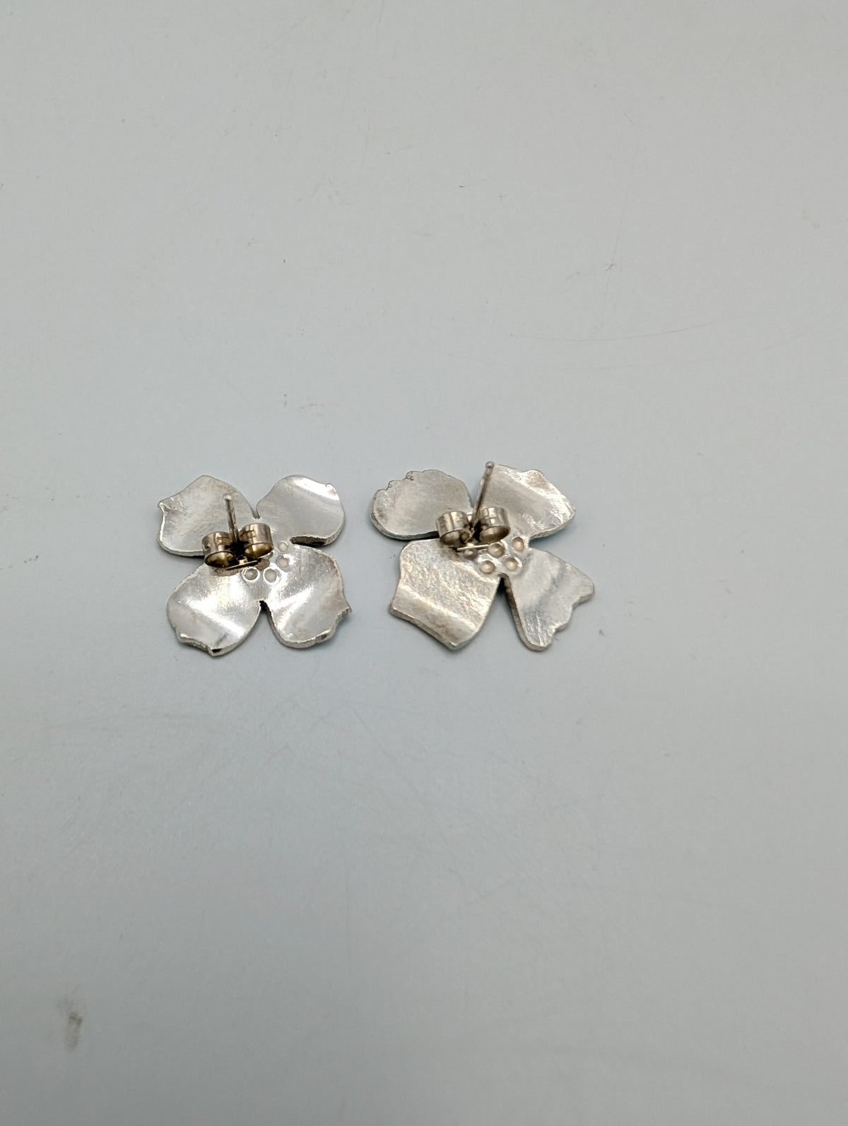 Enamel hydrangea studs