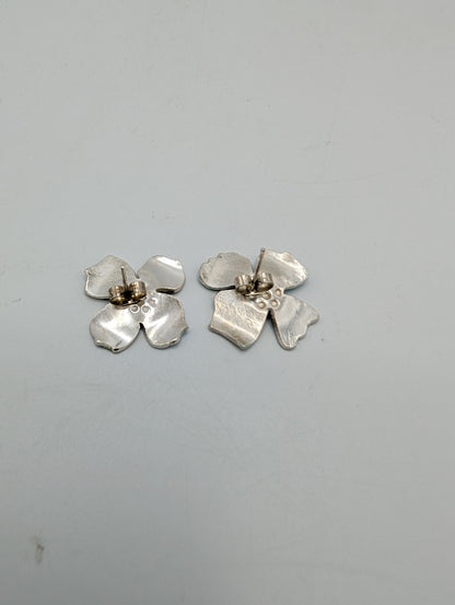 Enamel hydrangea studs