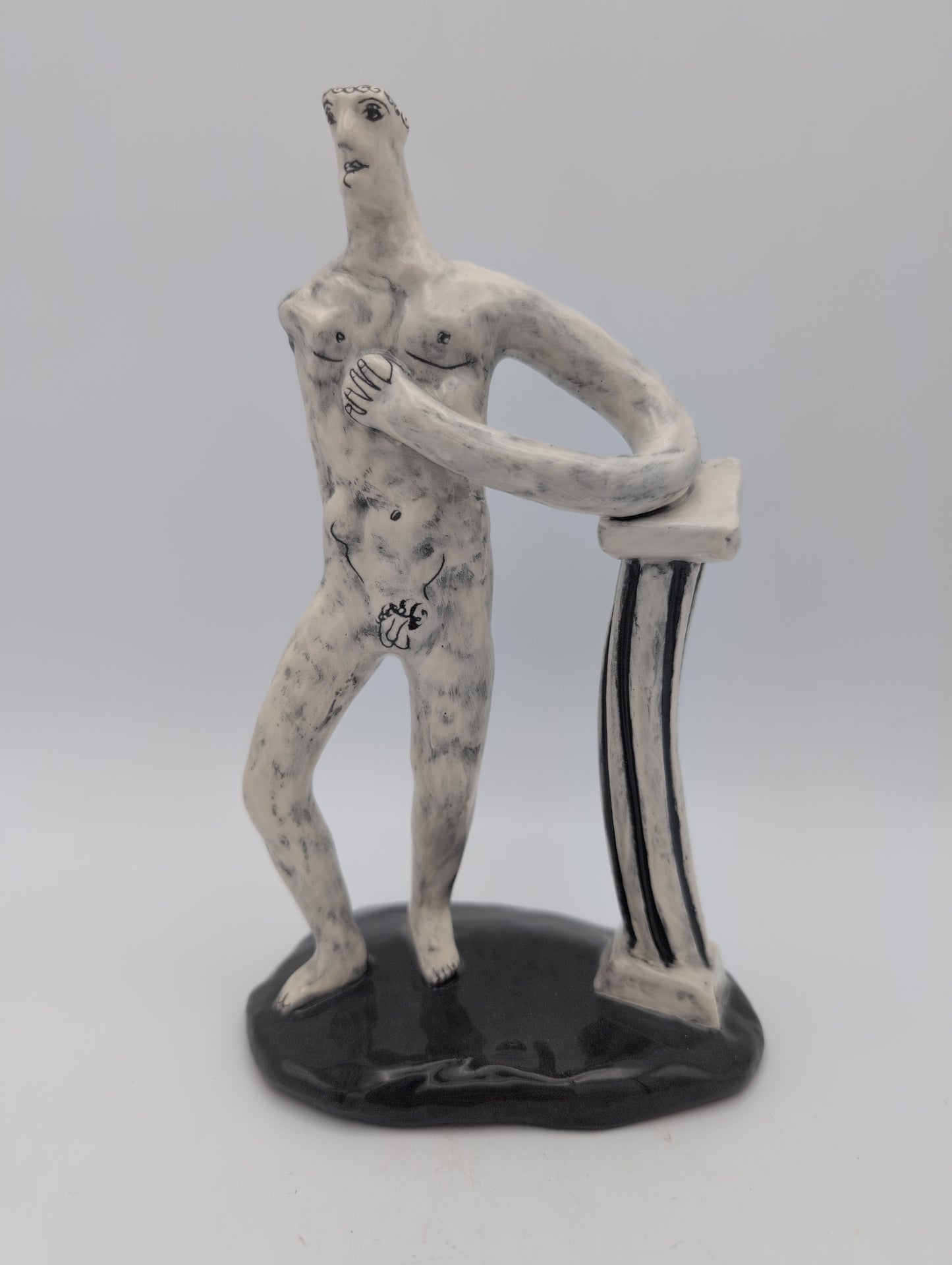 "Classical Man" small ceramic sculpture