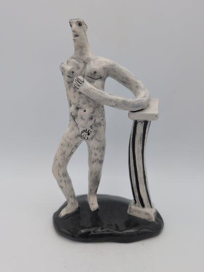 "Classical Man" small ceramic sculpture