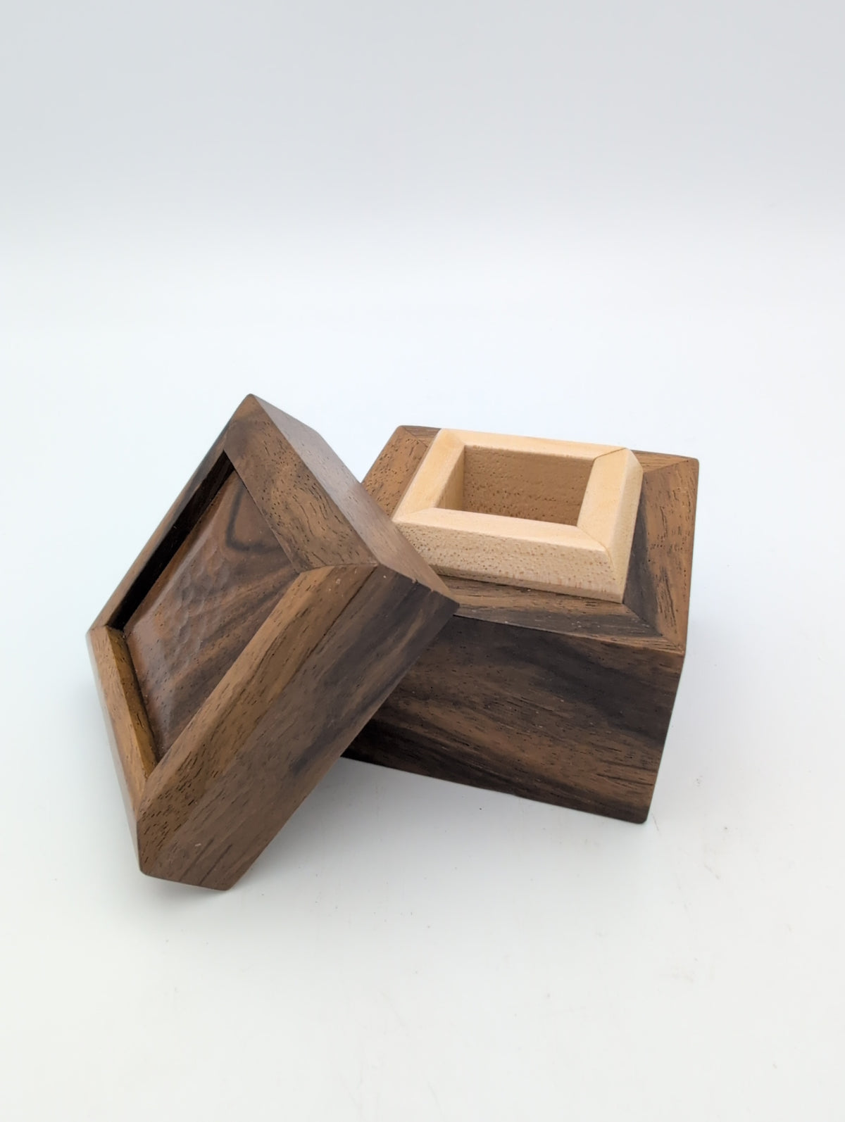 English walnut ring box