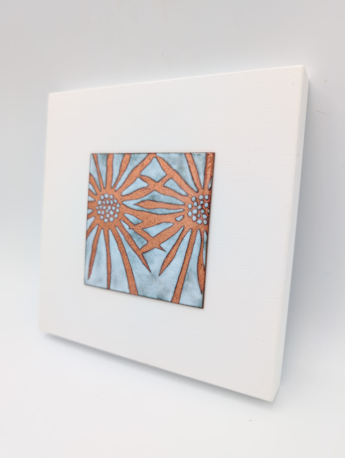 Small enamel panel - two flowers