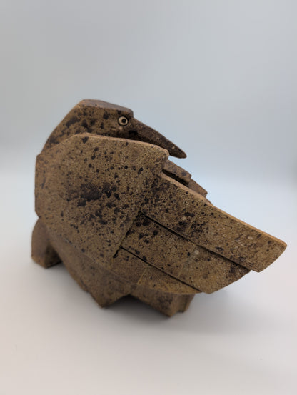 'Ruffled' stoneware sculpture