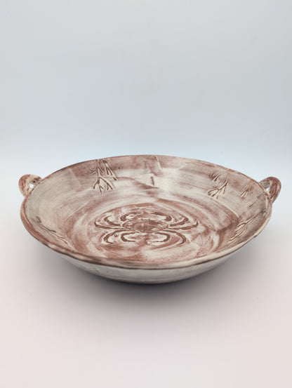 Wide ceramic salad bowl