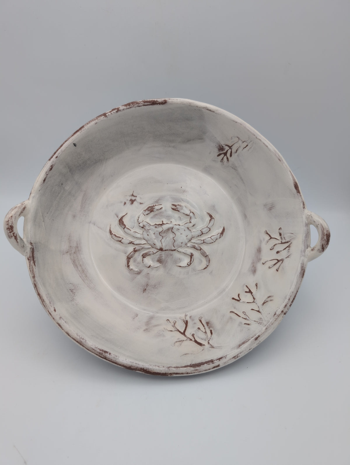 Wide ceramic salad bowl