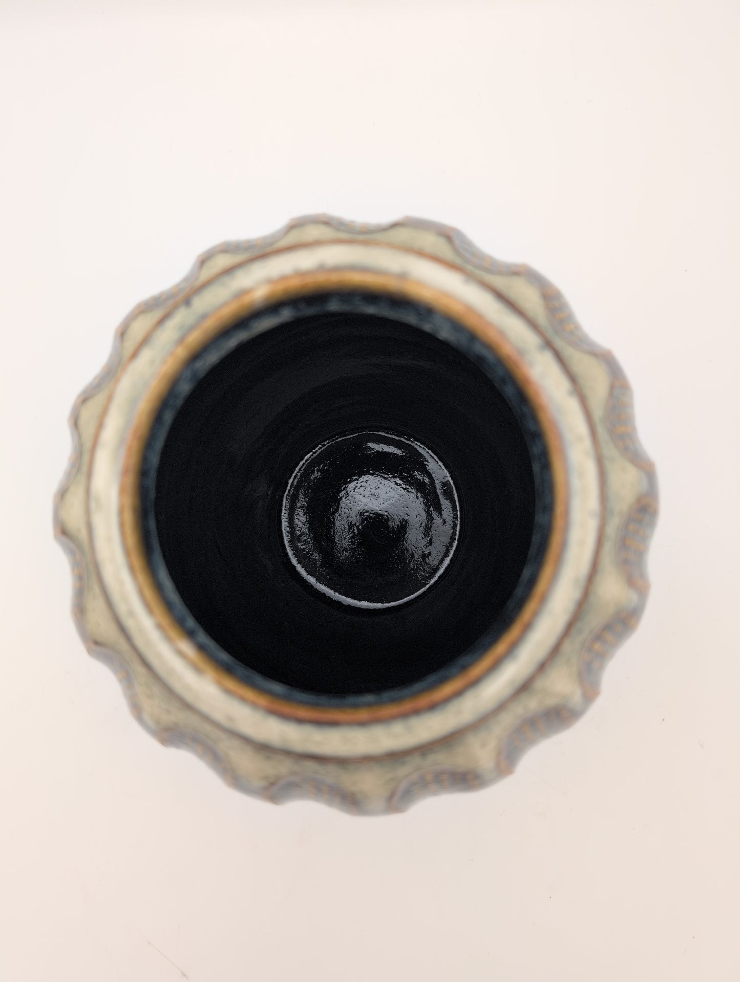 Fluted shoulder vase