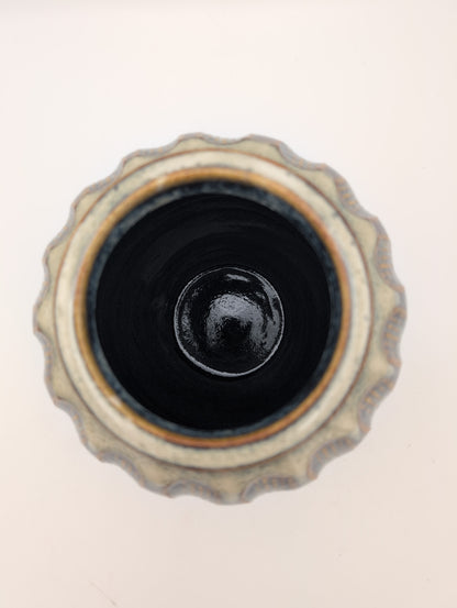 Fluted shoulder vase