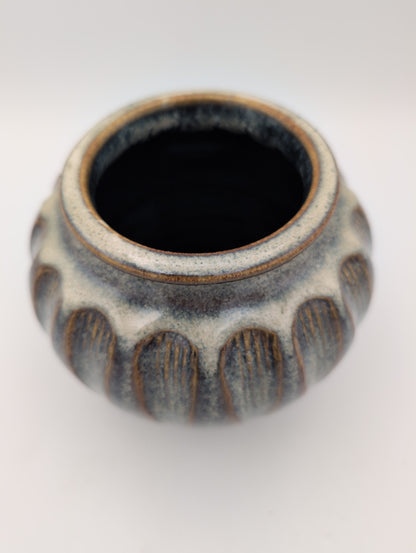 Fluted shoulder vase