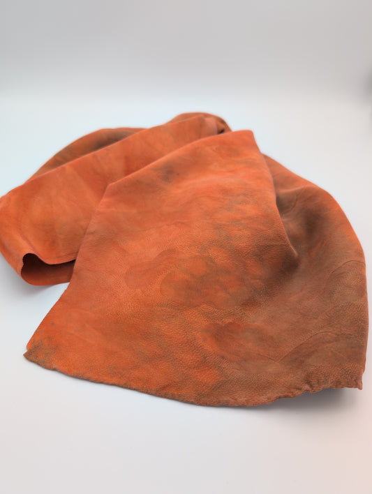 Madder & indigo vintage kimono silk scarf