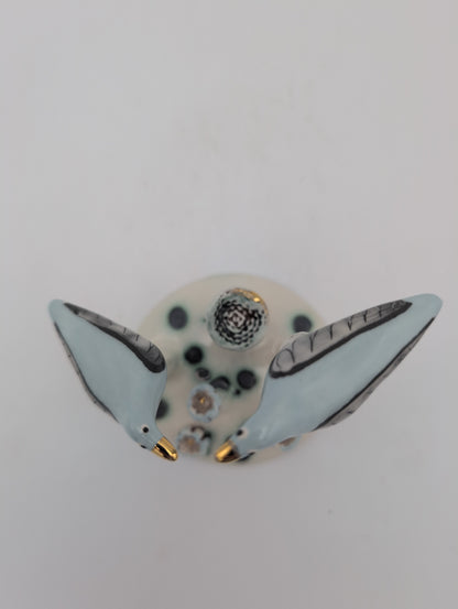 "Turquoise Birds" small sculpture